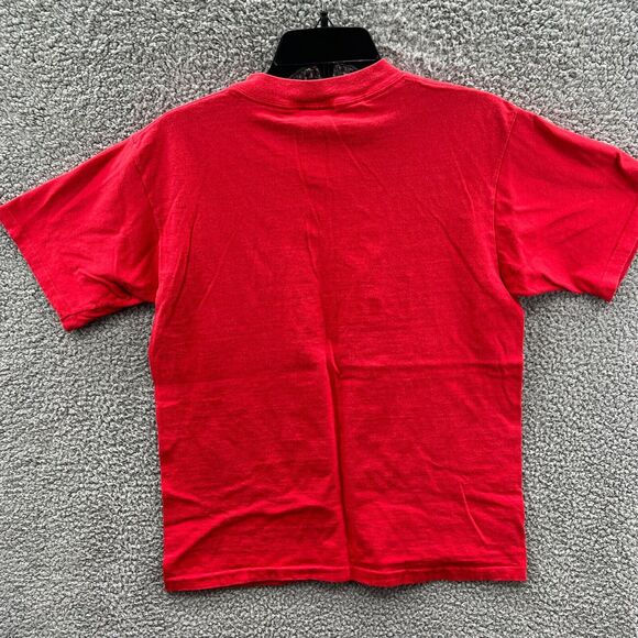 Vintage Oneita Power T pre-shrunk single stitch Puff Maui T-shirt Red size Large - Picture 9 of 13